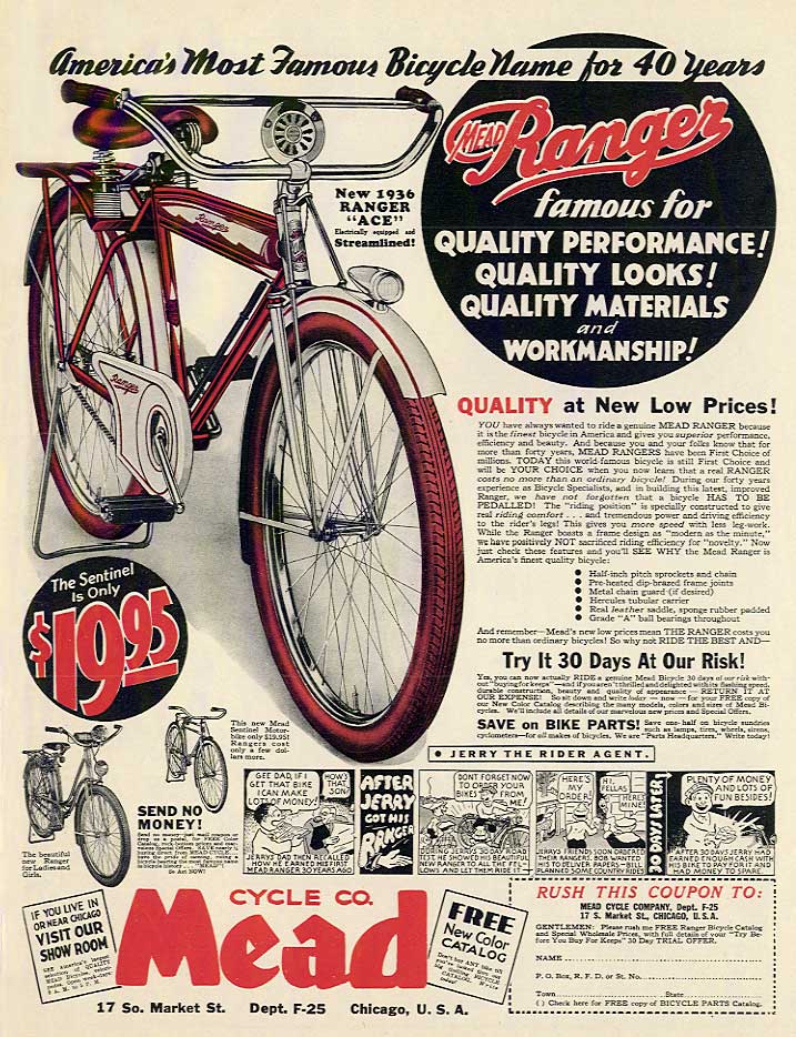 1936 Ranger Ace Ad