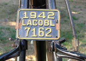LA County bike license: 1942